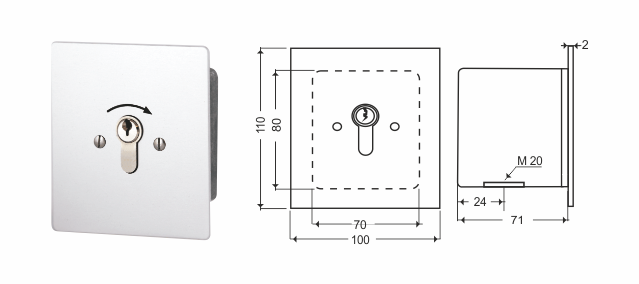 Sicherheits-Schlüsselschalter Schlüsseltaster
