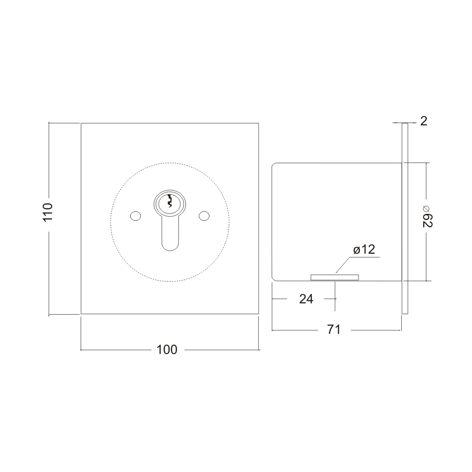 Sicherheits-Schlüsselschalter Schlüsseltaster