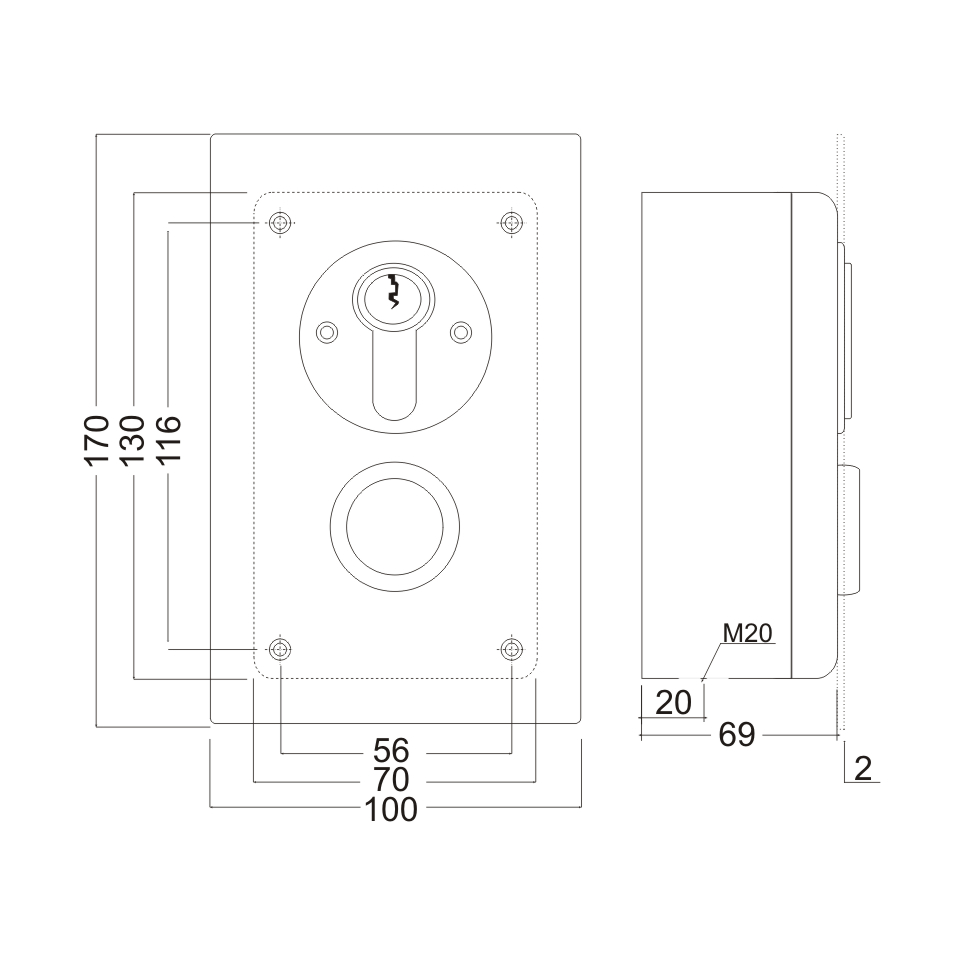 Sicherheits-Schlüsselschalter
